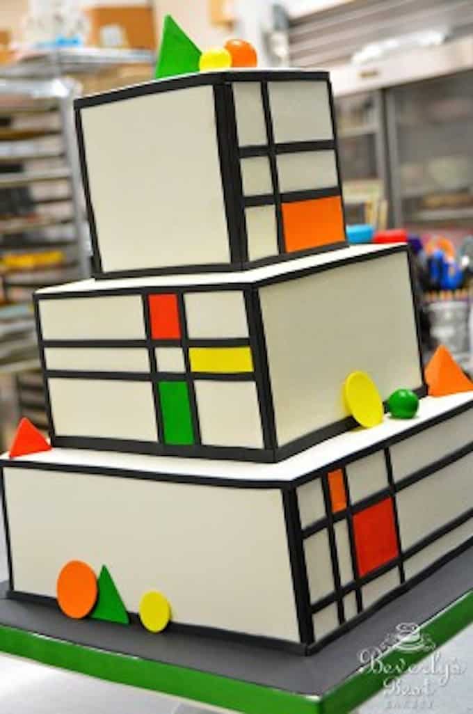 piet mondrian wedding cake