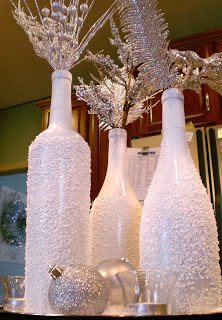 wine bottle christmas display