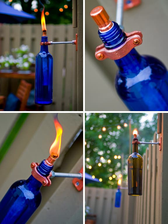 recycled bottle Tiki Torch