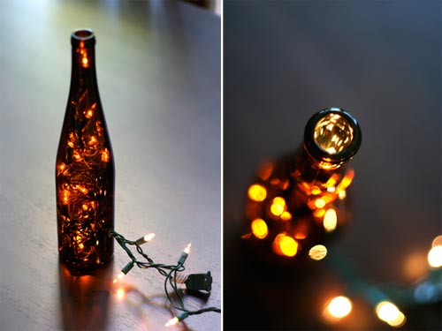 diy wine bottle lamp