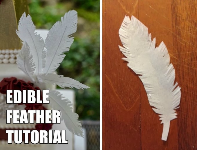 edible feather tutorial
