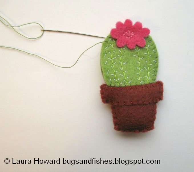 mini felt cactus