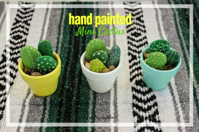 painted mini cactus