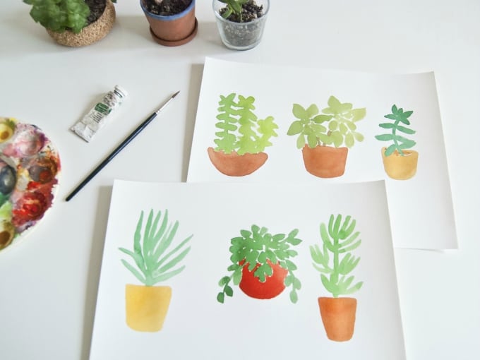 watercolor cactus