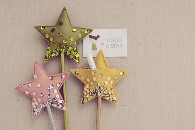 felt fairy wands