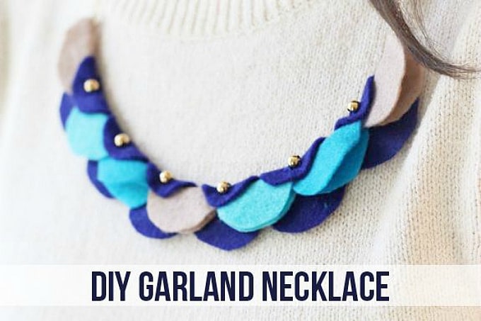 felt garland necklace