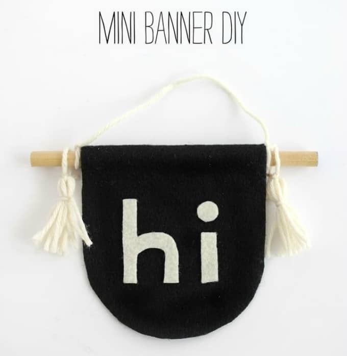 mini DIY wall banner for baby's space