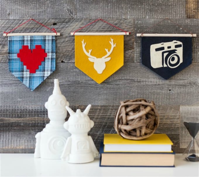 three wall banner designs