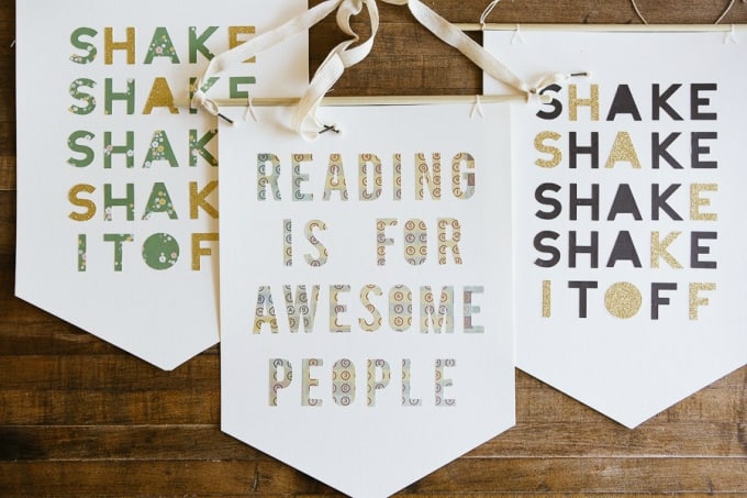 silhouette quote banners