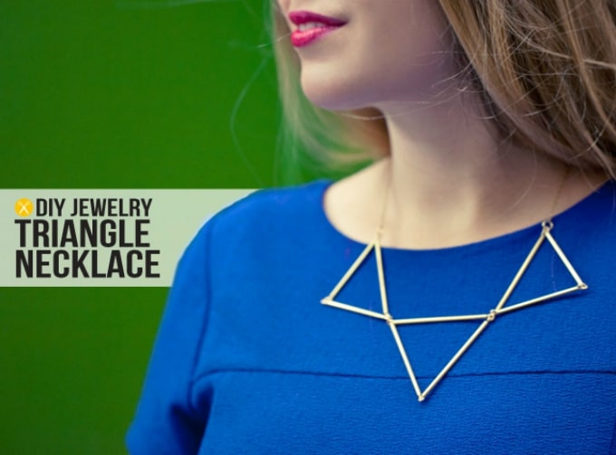 diy jewelry triangle necklace