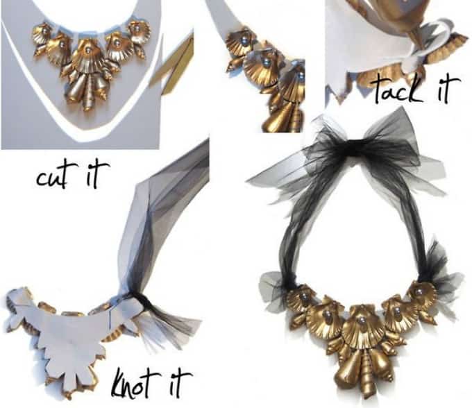 gold shell necklace