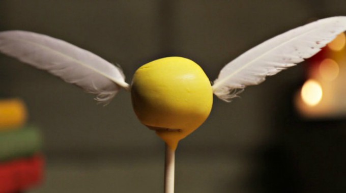 golden snitch cake pops