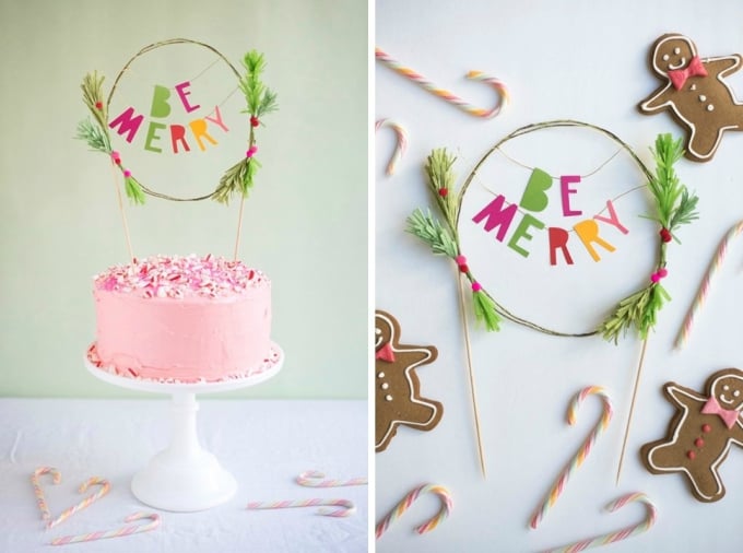 holiday cake topper