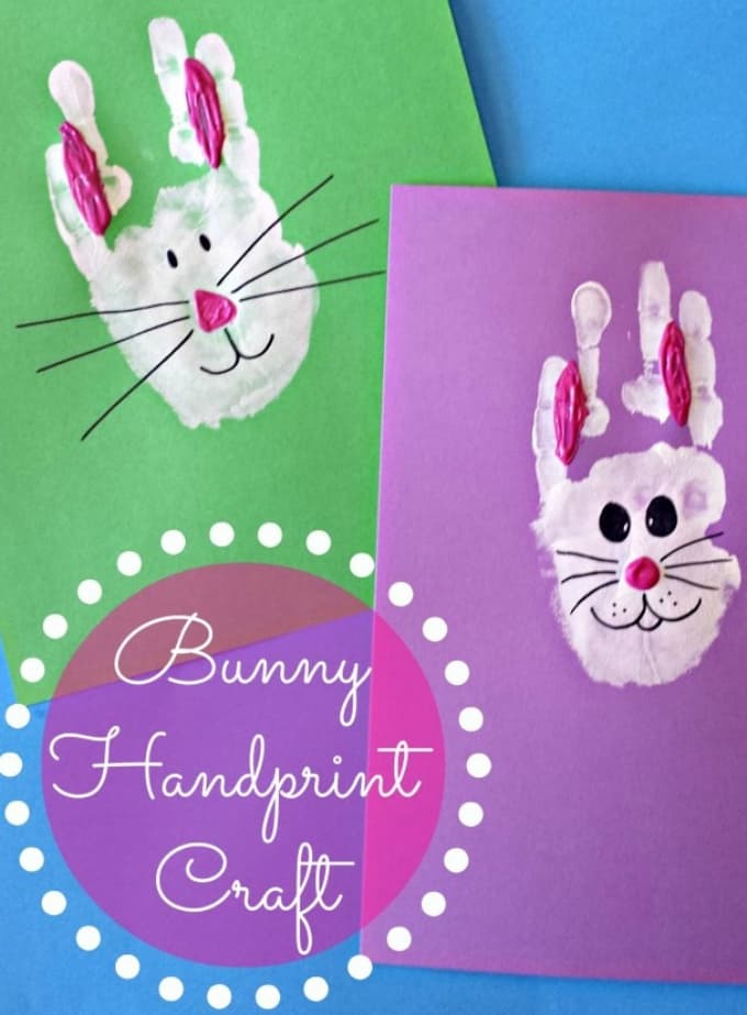 bunny handprint craft