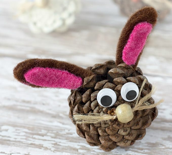 pine cone bunnies