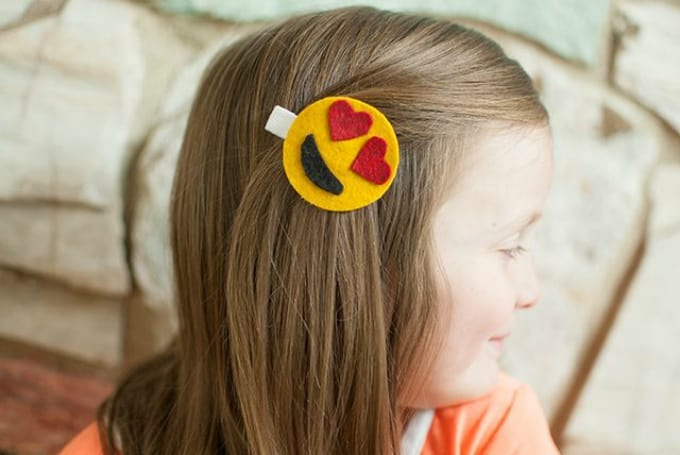 emoji hair clips