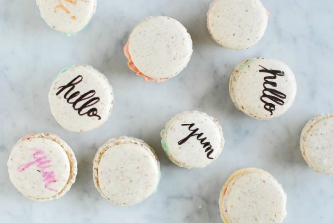 typography macarons