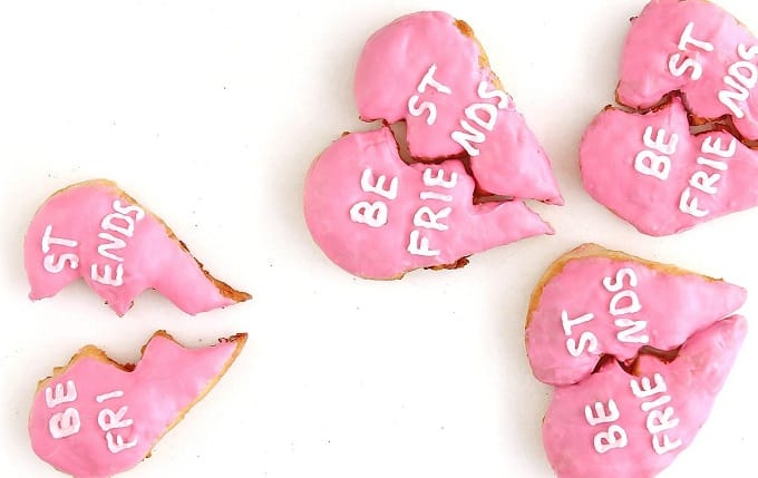 best friend heart donuts