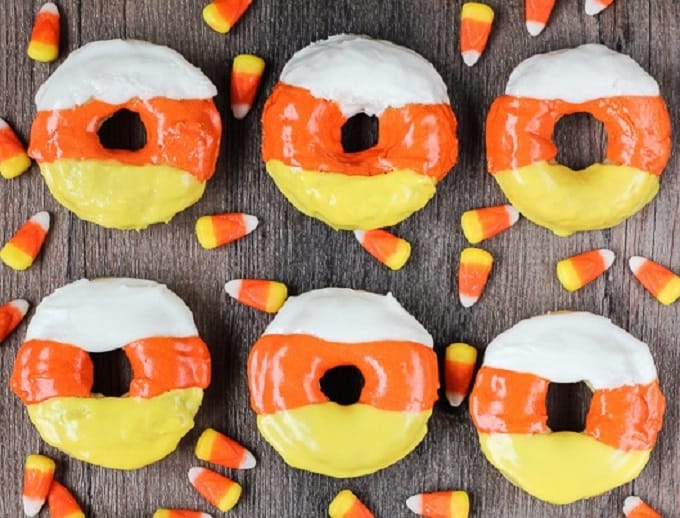 candy corn donuts