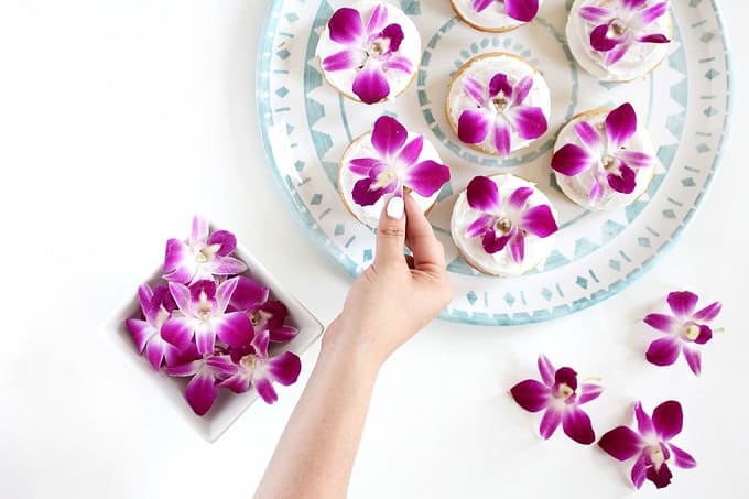 edible flower donuts
