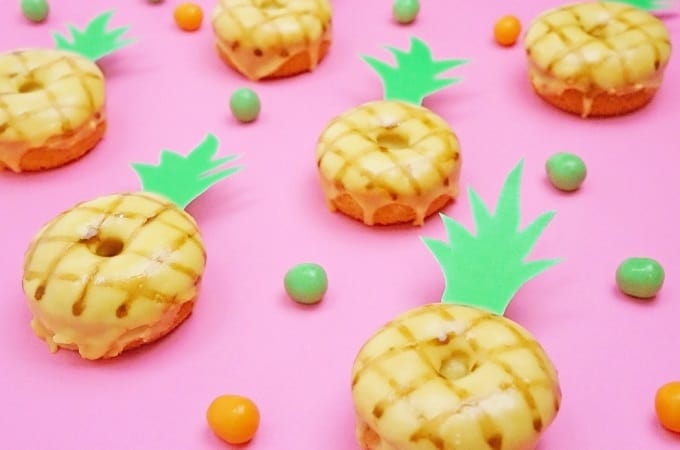 DIY pineapple donuts