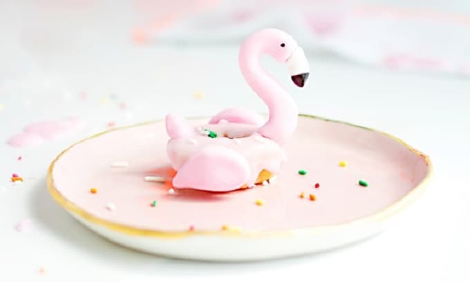 DIY flamingo donut