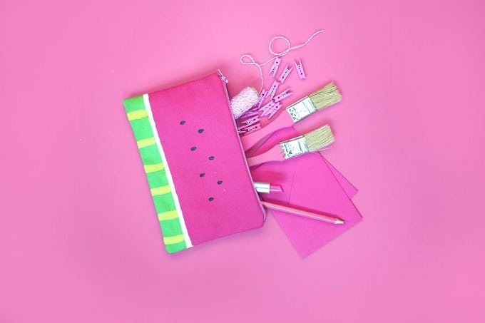 Watermelon Print Pouch