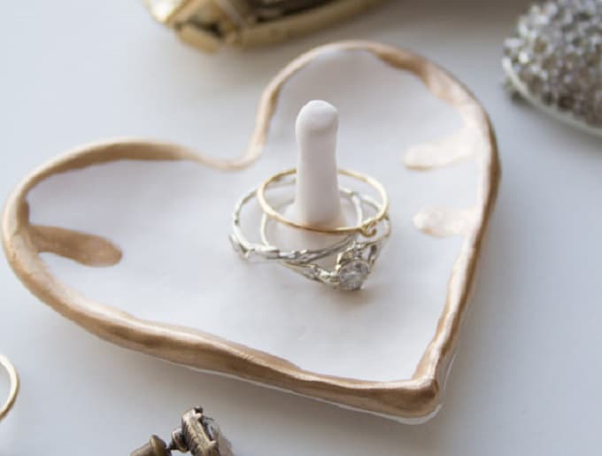 Heart-shaped Ring Holder and Dish