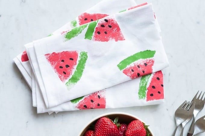 Watermelon Print Napkins
