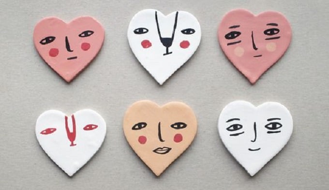 valentine heart magnets