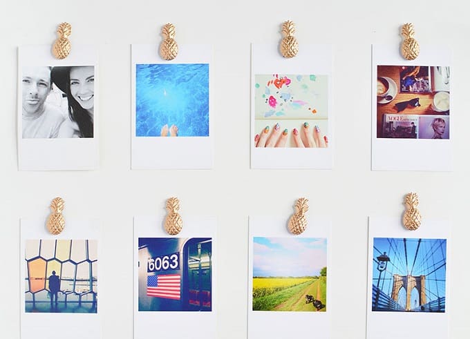 DIY gold pineapple magnets