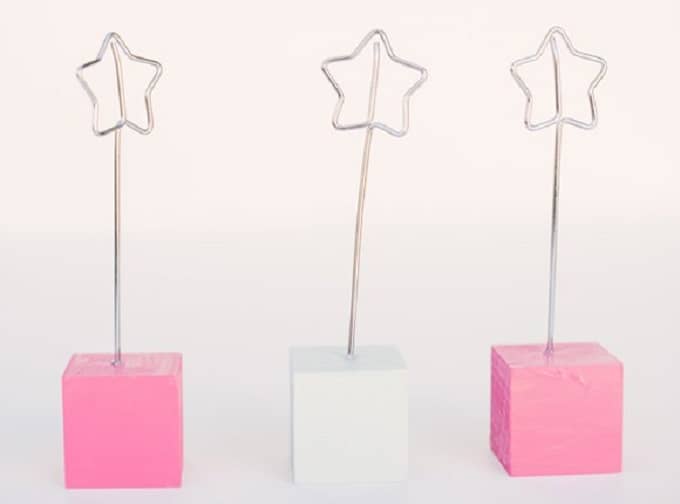 DIY star-shaped photo holders