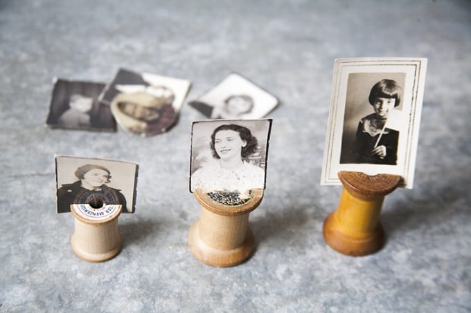 vintage-inspired photo holders