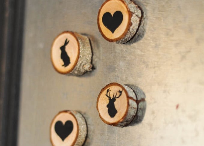 wooden slice magnets