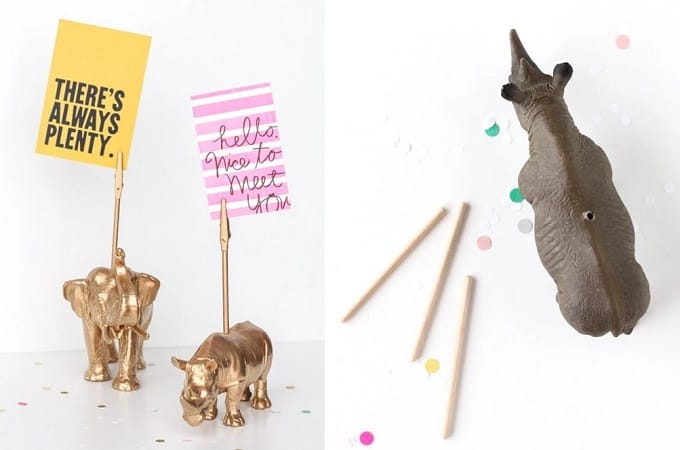 gold animal figurine holder