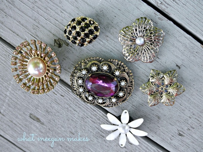vintage brooche magnets