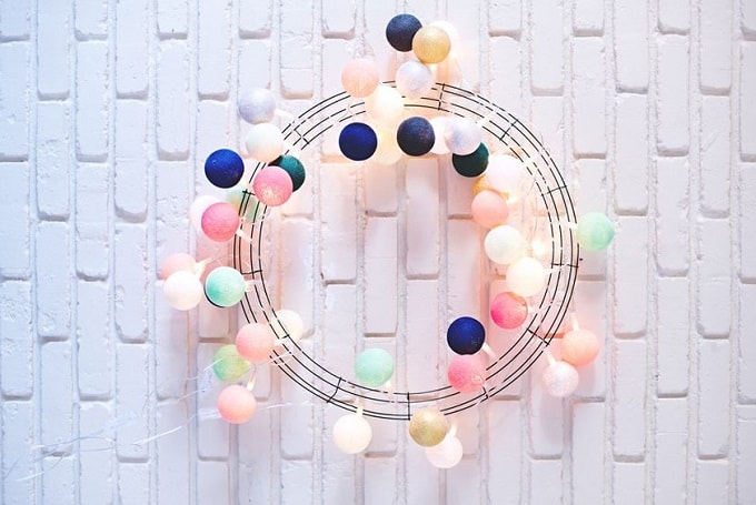 bright ball light wreath