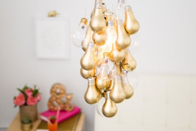 lightbulb chandelier