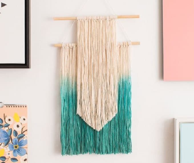 dip dyed wall hanging