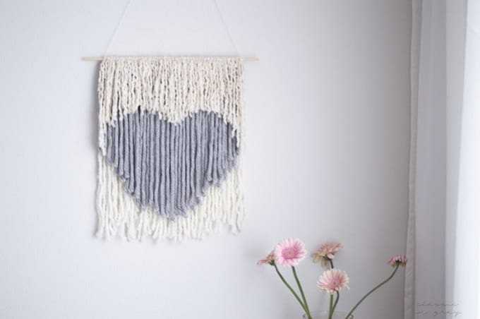 no weave wall hanging for valentines day