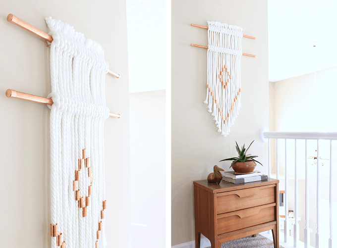 rope copper wall hanging