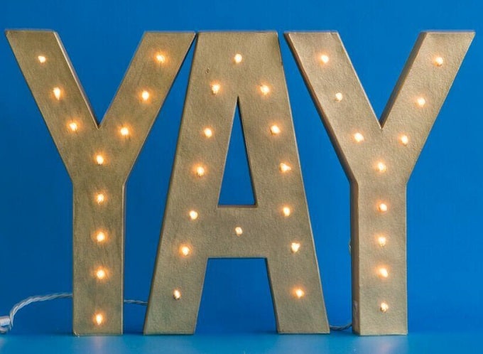 yay’ marquee light
