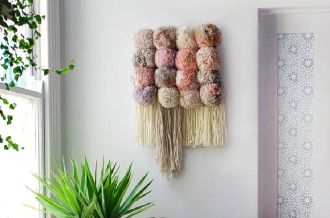 pom pom wall hanging