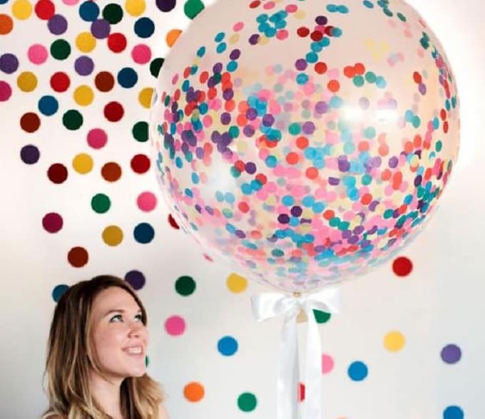 confetti-filled balloon