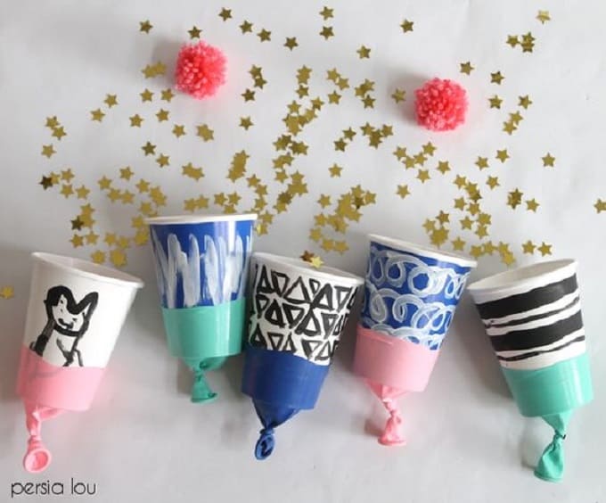 colorful party poppers