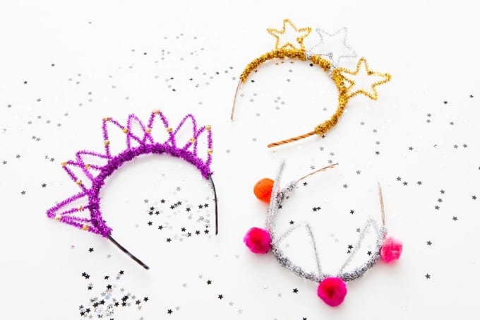DIY pipe cleaner crowns