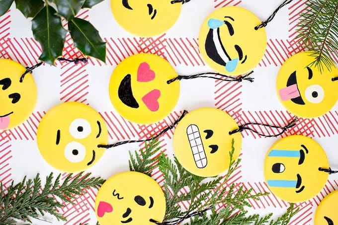 Emoji inspired ornaments