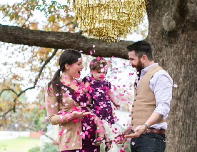 shimmery and gold DIY piñata