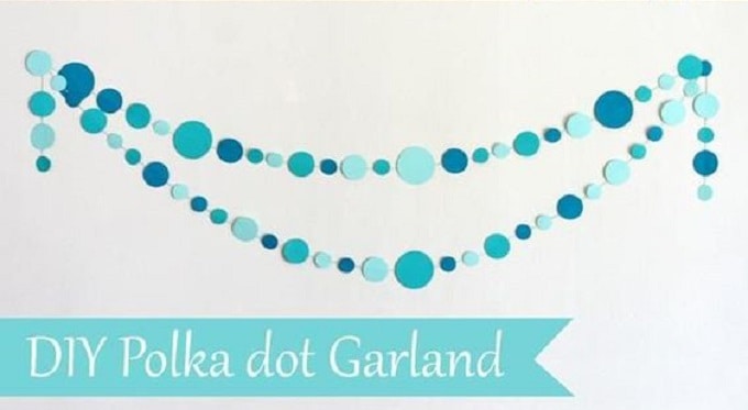 baby blue DIY garland