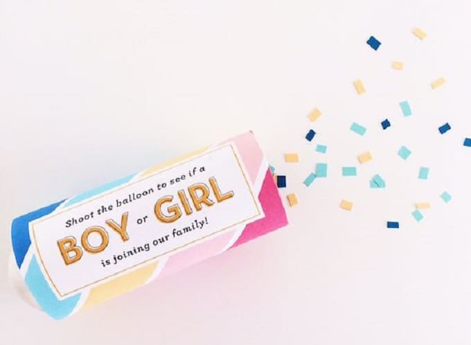 gender reveal confetti cannon